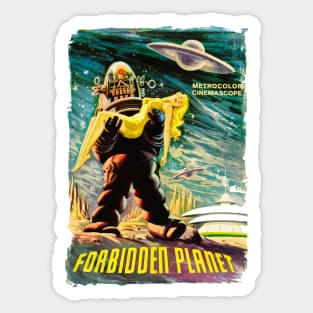 Forbidden Planet Poster Sticker